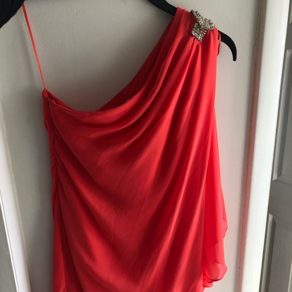 Peach cocktail dress
